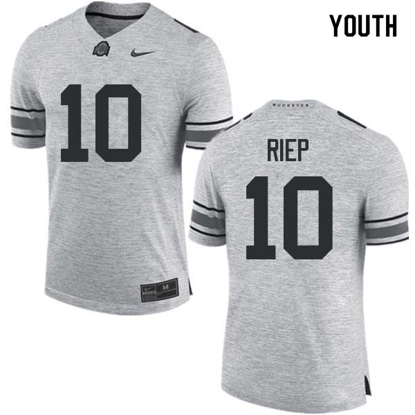 Ohio State Buckeyes #10 Amir Riep Youth NCAA Jersey Gray